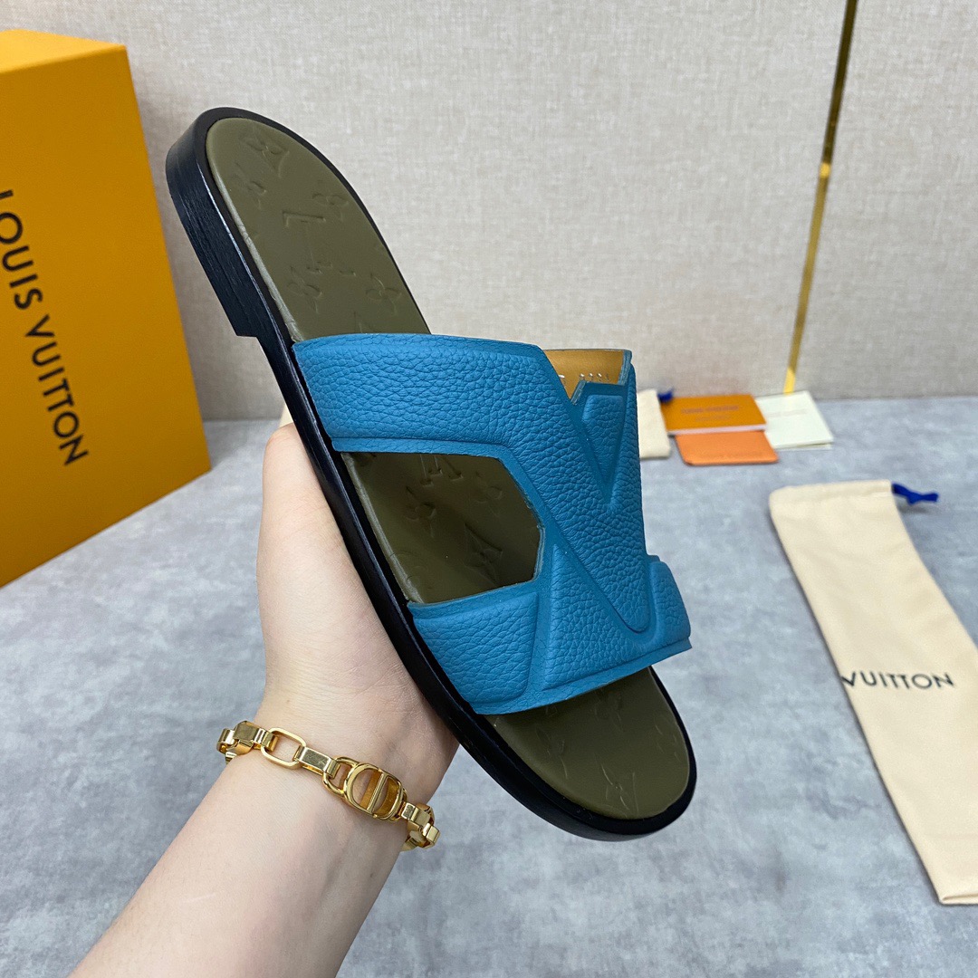 Men L*ouis V*uitton Top Slippers