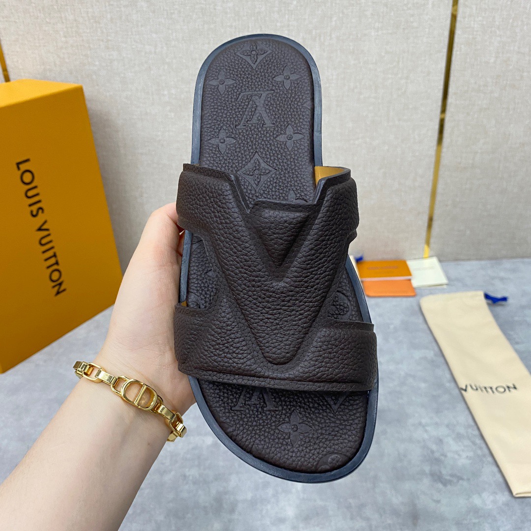 Men L*ouis V*uitton Top Slippers