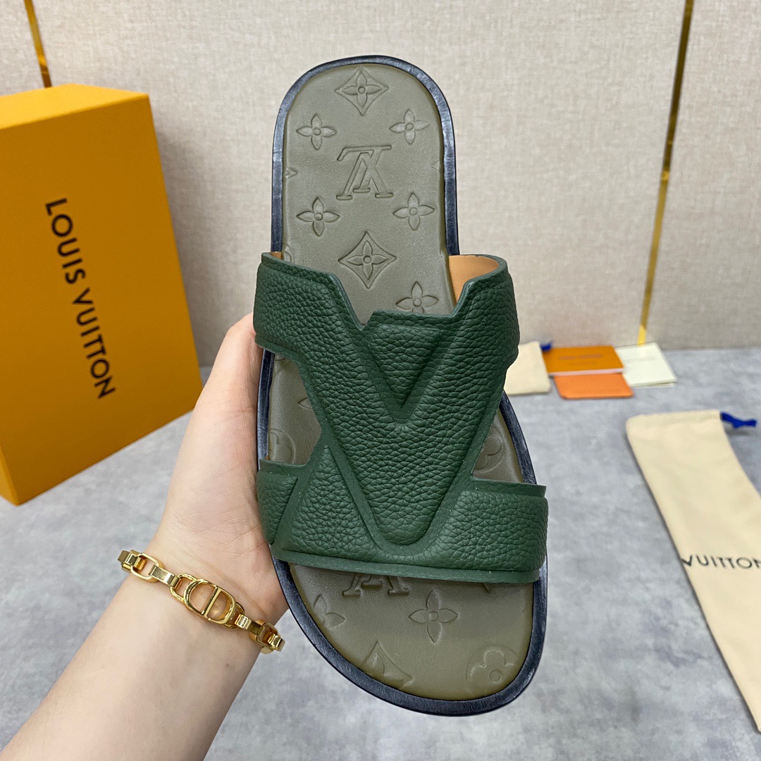 Men L*ouis V*uitton Top Slippers