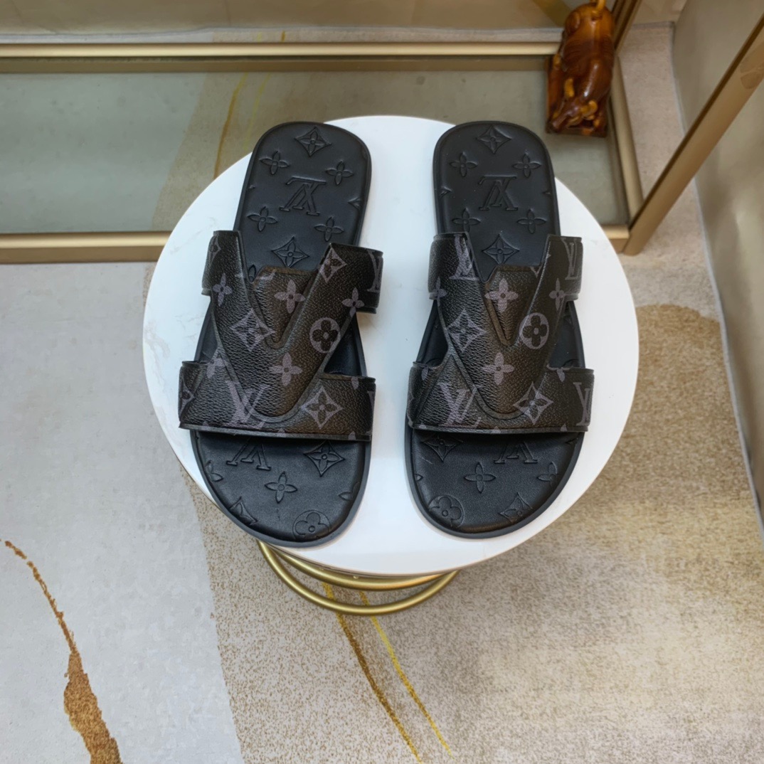 Men L*ouis V*uitton Top Slippers