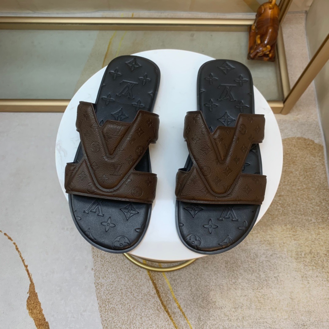 Men L*ouis V*uitton Top Slippers