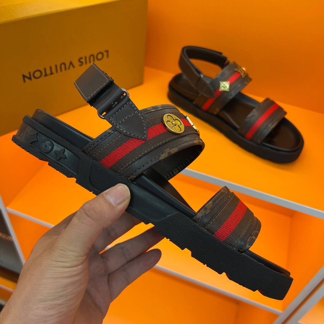 Men L*ouis V*uitton Top Slippers