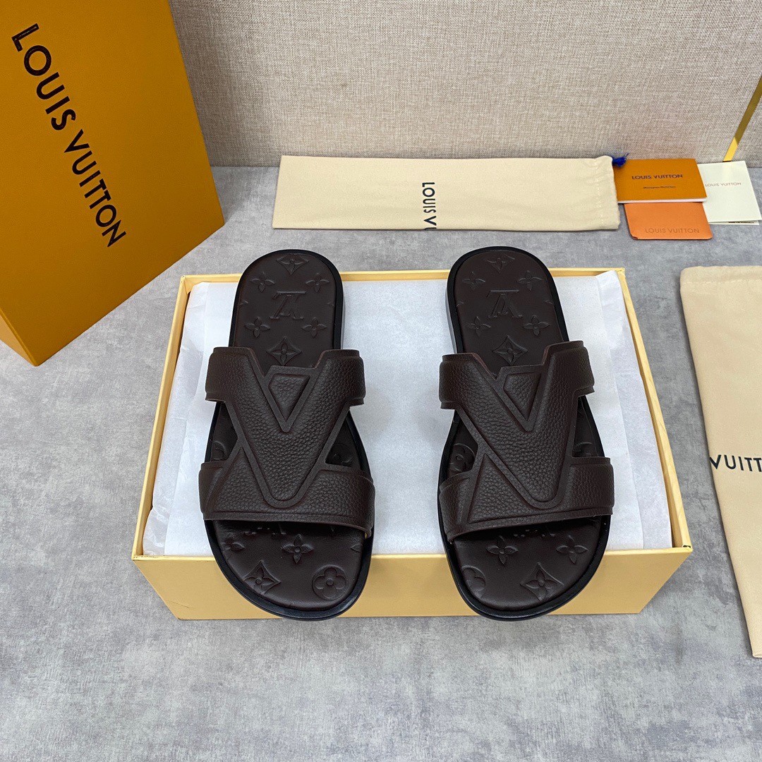 Men L*ouis V*uitton Top Slippers