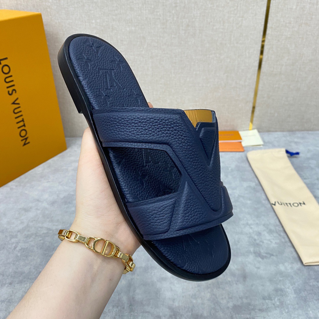 Men L*ouis V*uitton Top Slippers