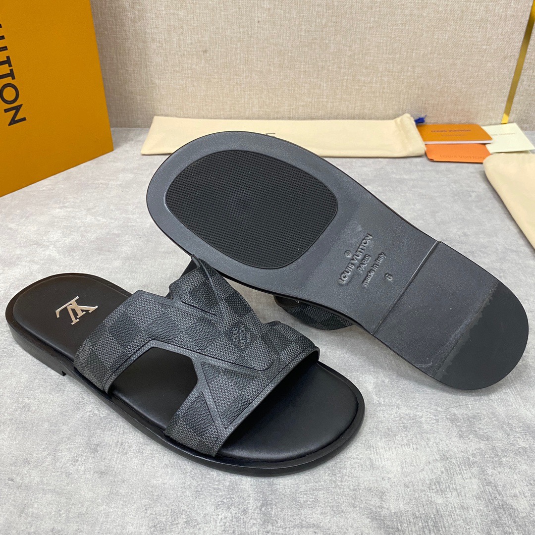Men L*ouis V*uitton Top Slippers