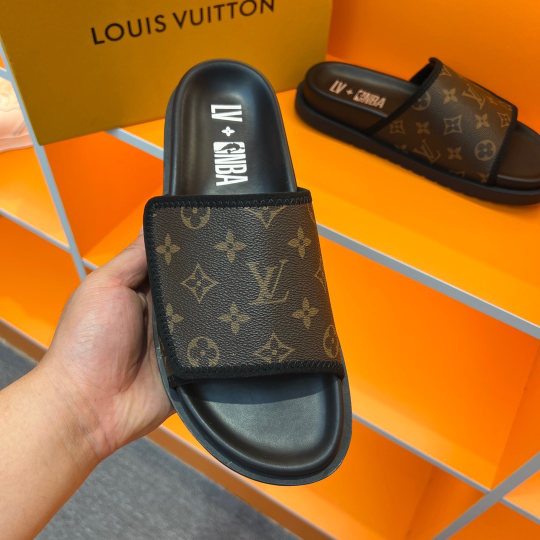 Men L*ouis V*uitton Top Slippers
