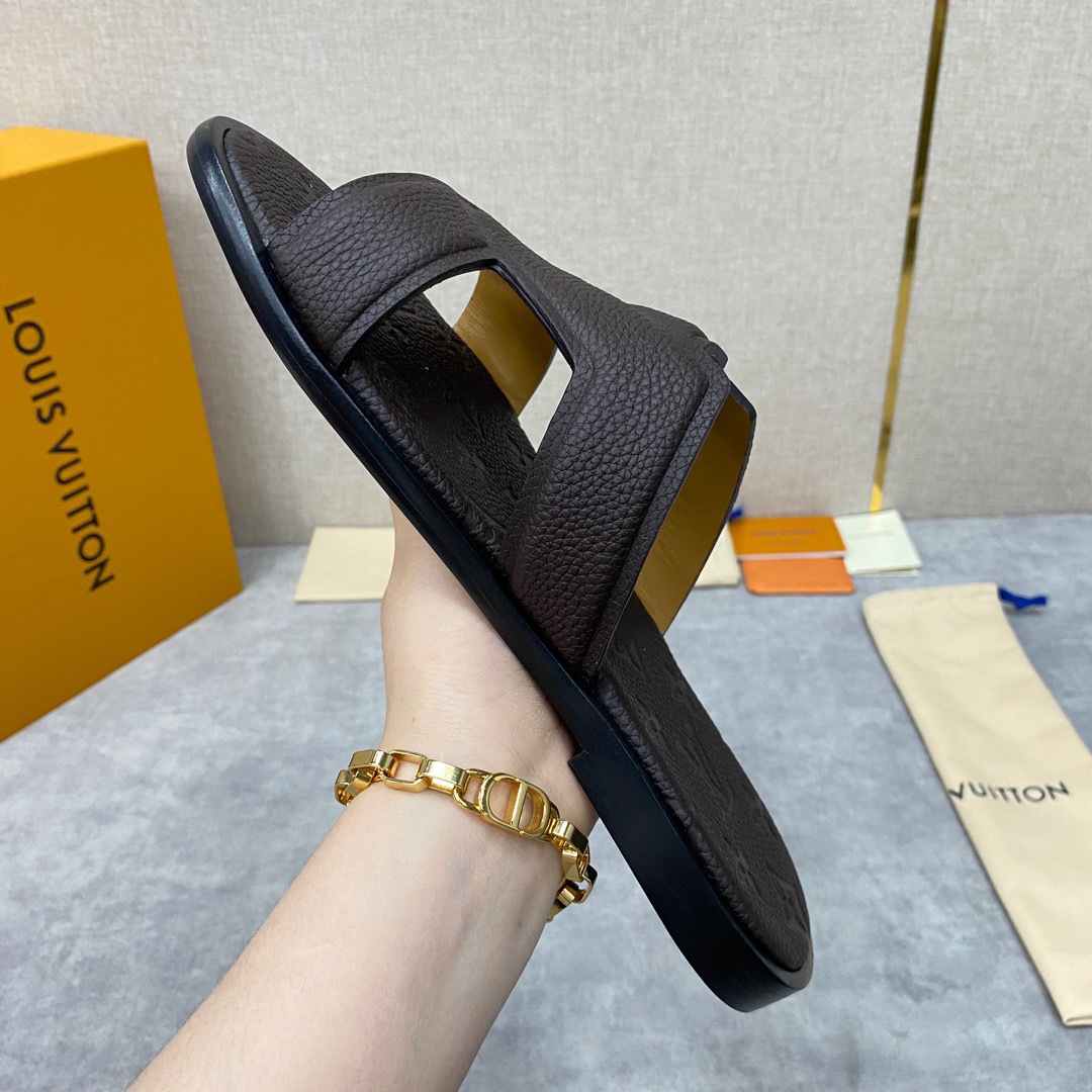 Men L*ouis V*uitton Top Slippers