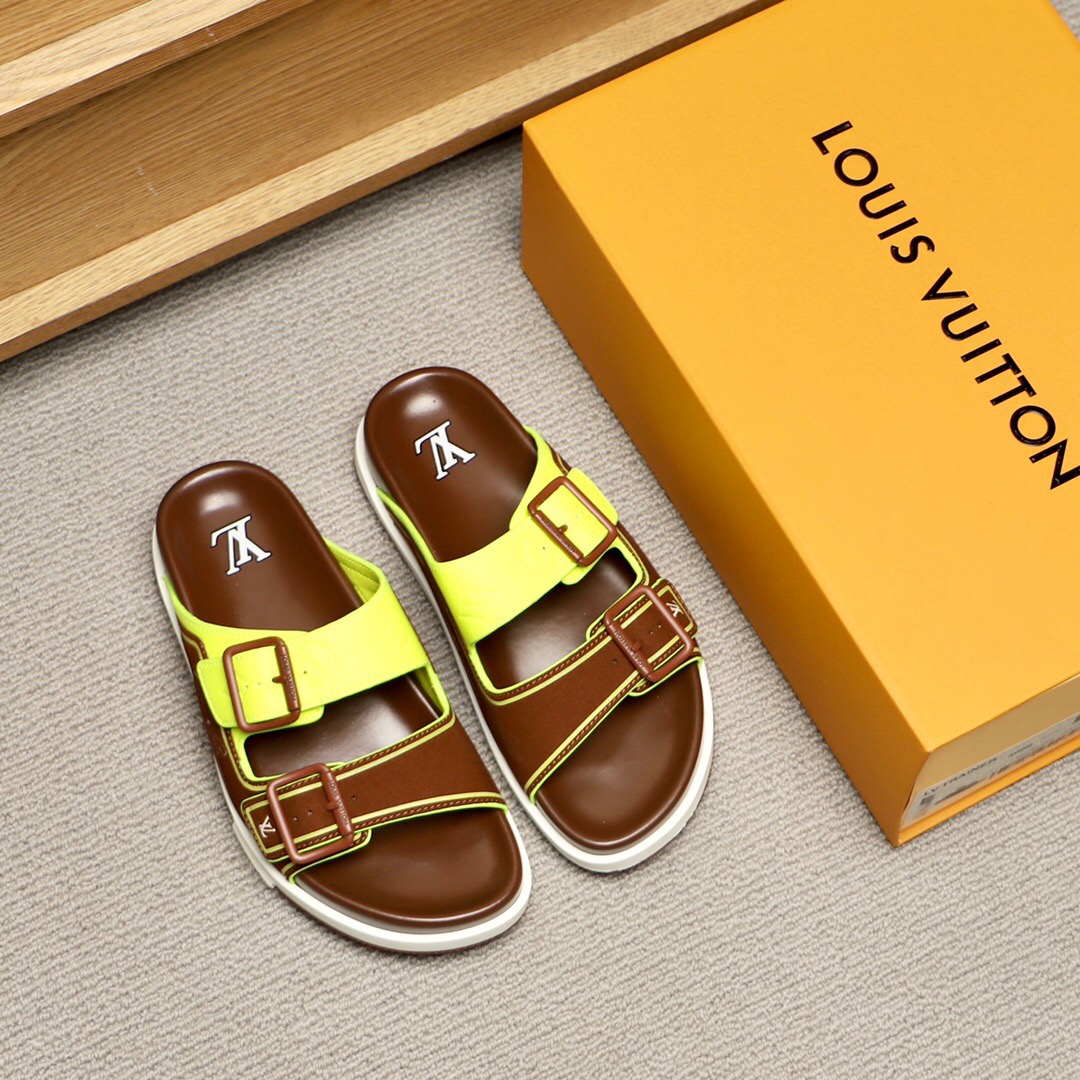 Men L*ouis V*uitton Top Slippers