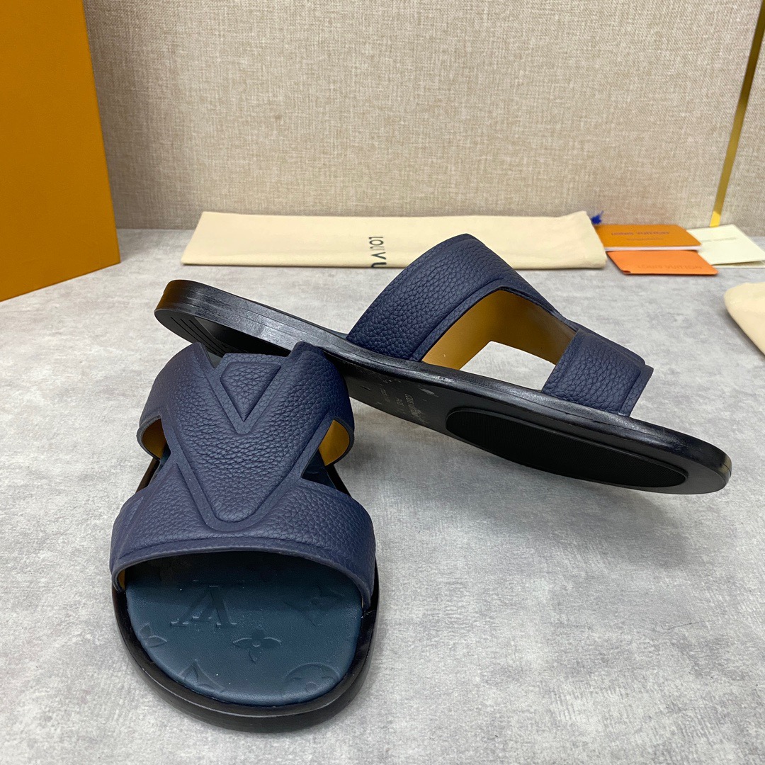 Men L*ouis V*uitton Top Slippers