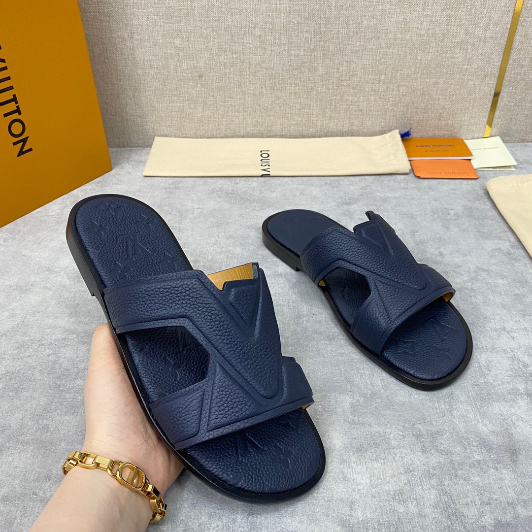 Men L*ouis V*uitton Top Slippers