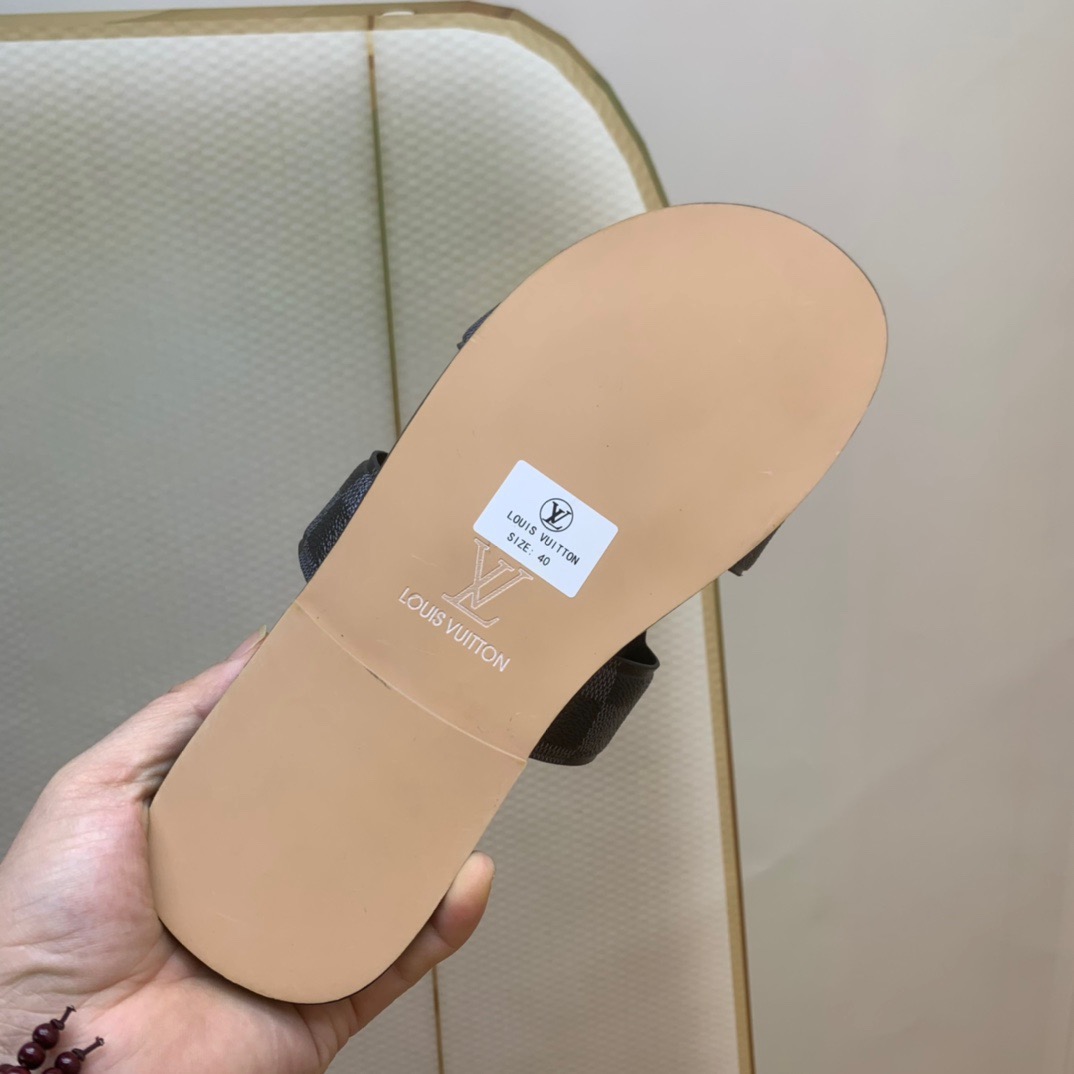 Men L*ouis V*uitton Top Slippers