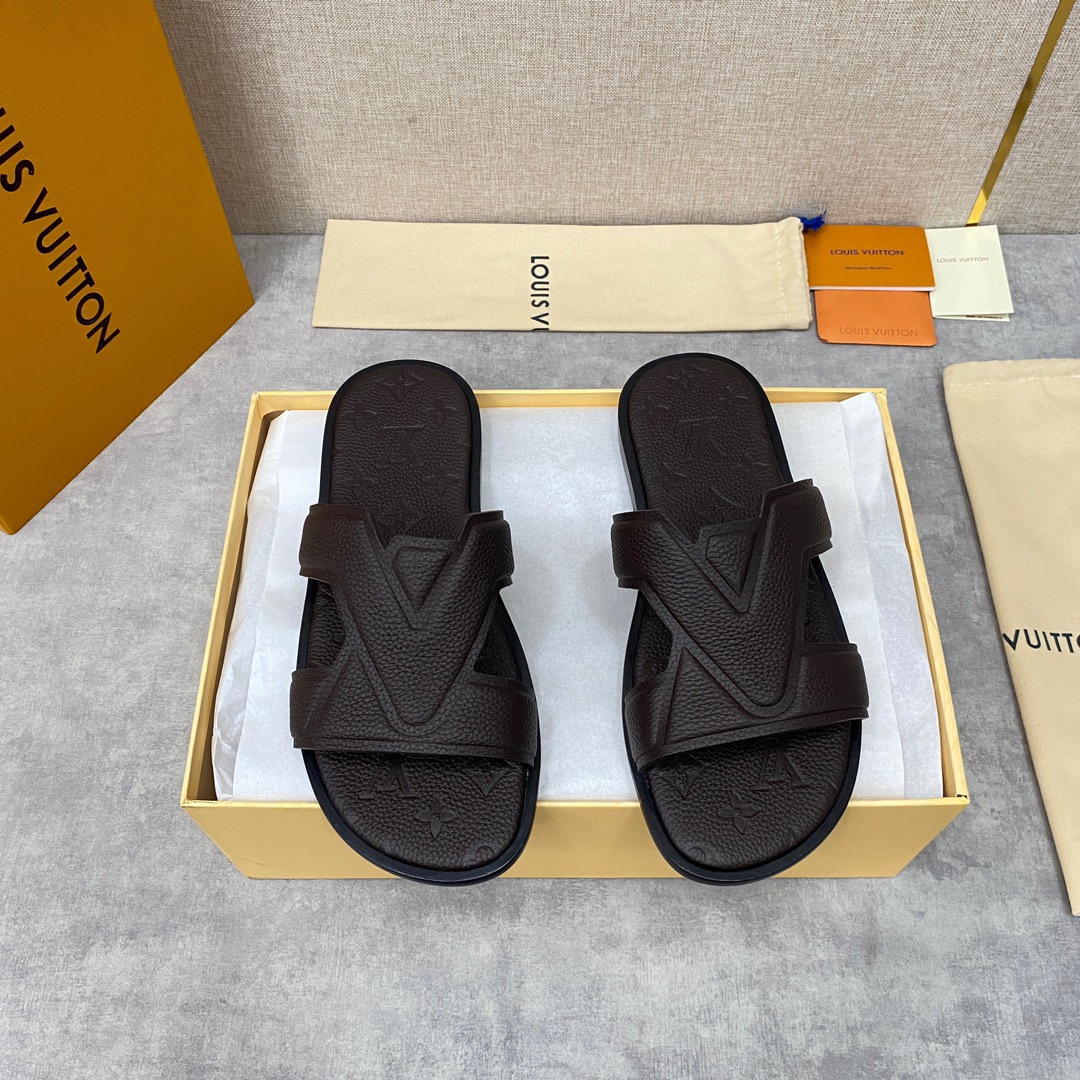 Men L*ouis V*uitton Top Slippers