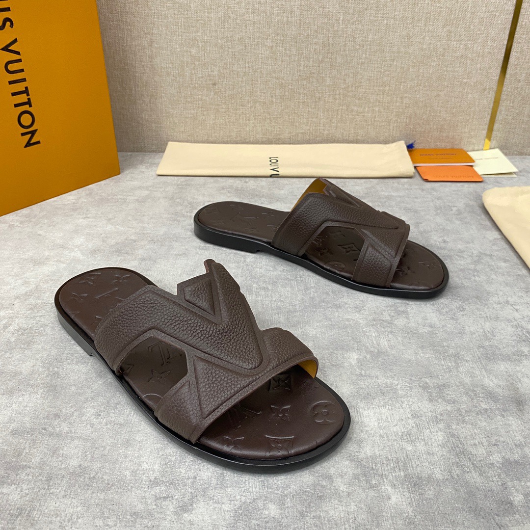 Men L*ouis V*uitton Top Slippers