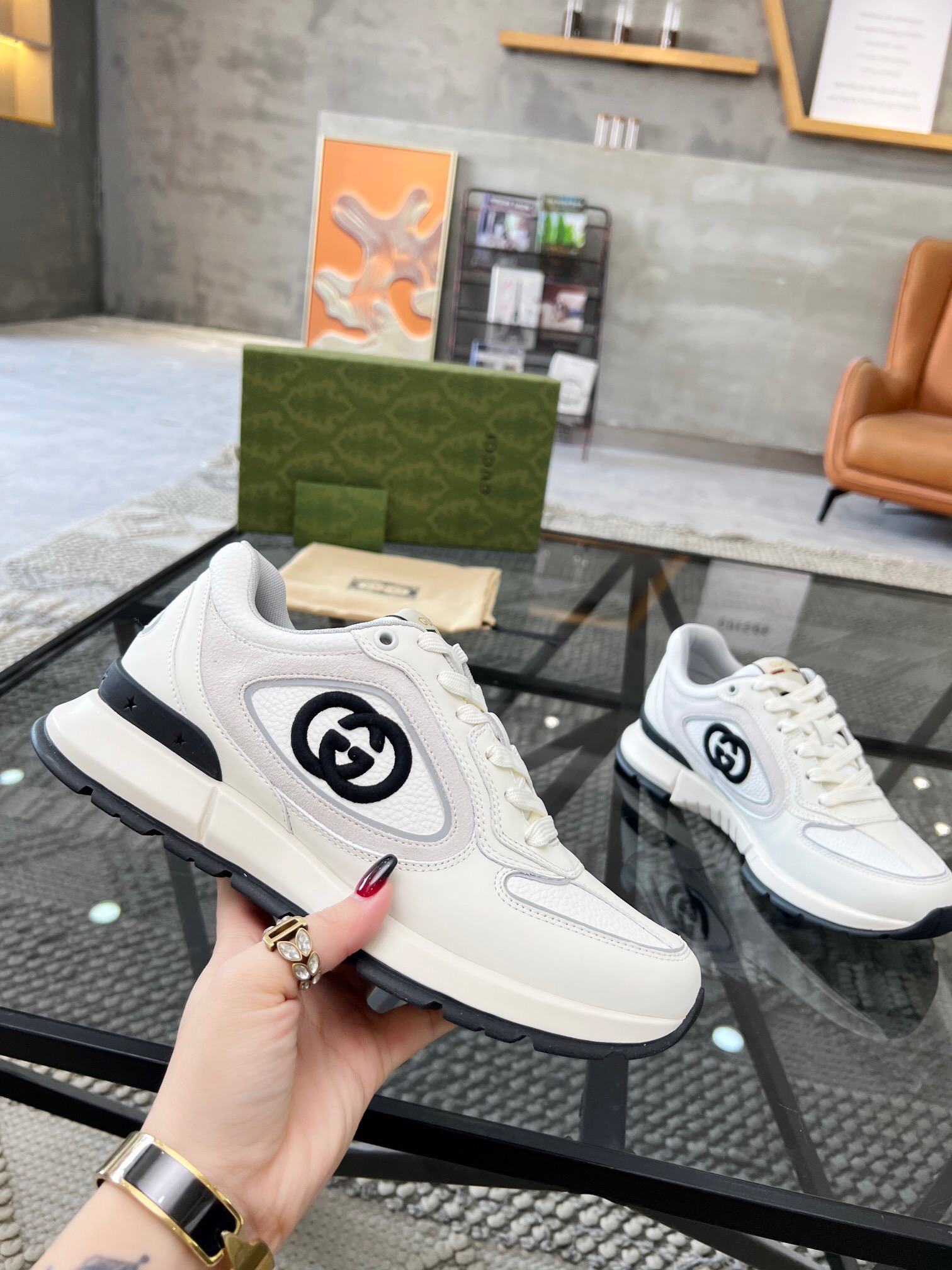 Men G*ucci Top Sneaker