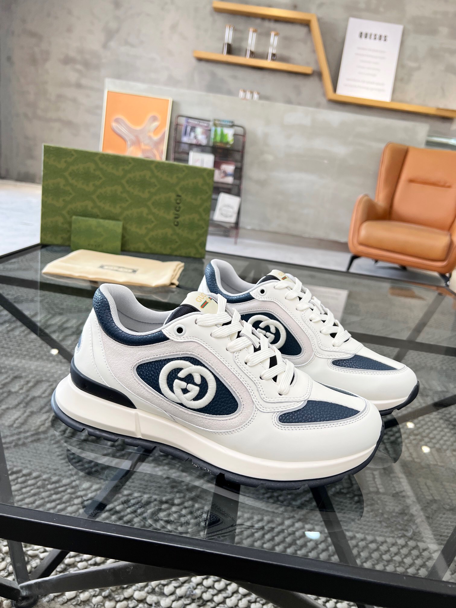 Men G*ucci Top Sneaker