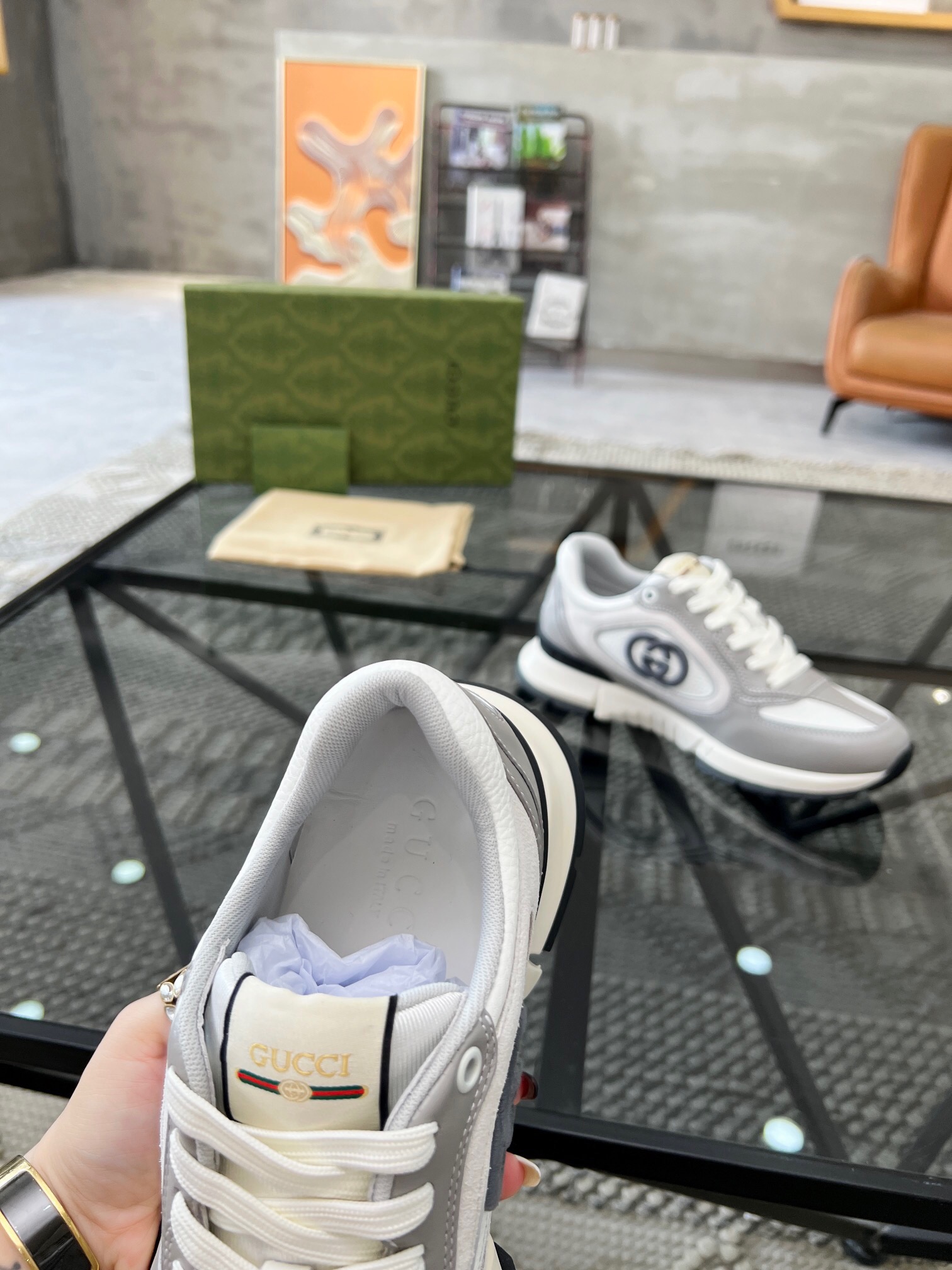 Men G*ucci Top Sneaker