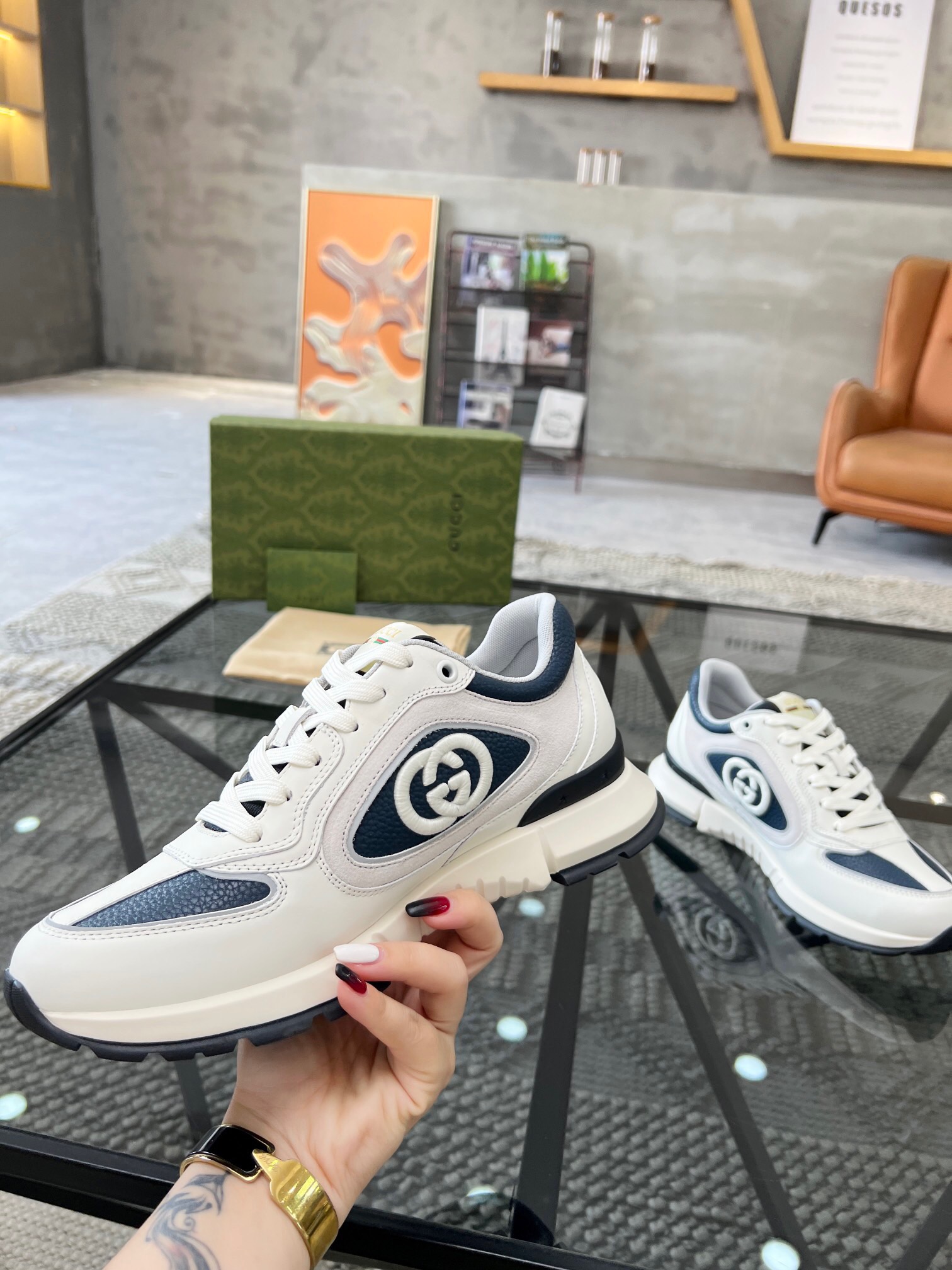 Men G*ucci Top Sneaker