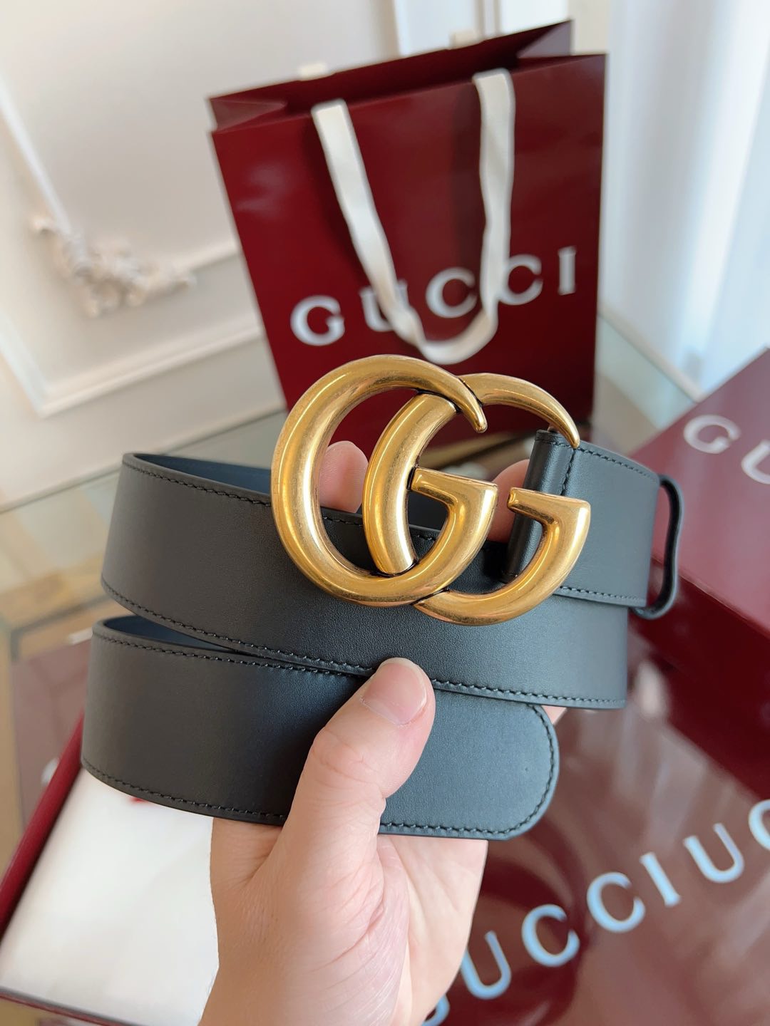 G*ucci Belts Top Quality 4cm