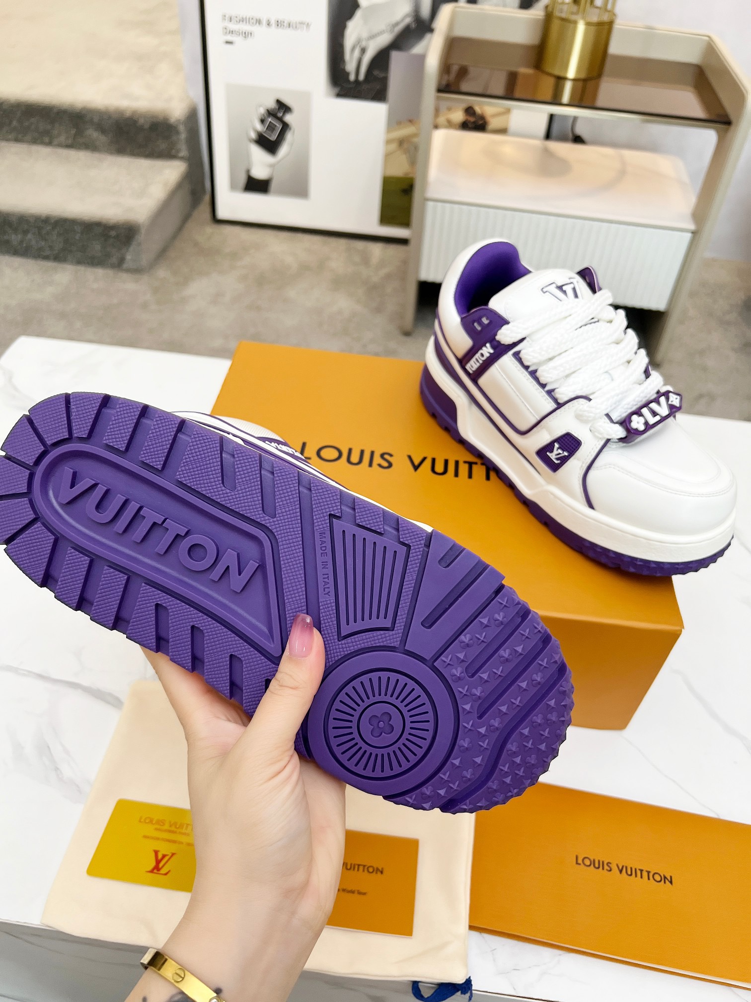 Men Women L*ouis V*uitton Top Sneaker L*V Trainer size 35-46