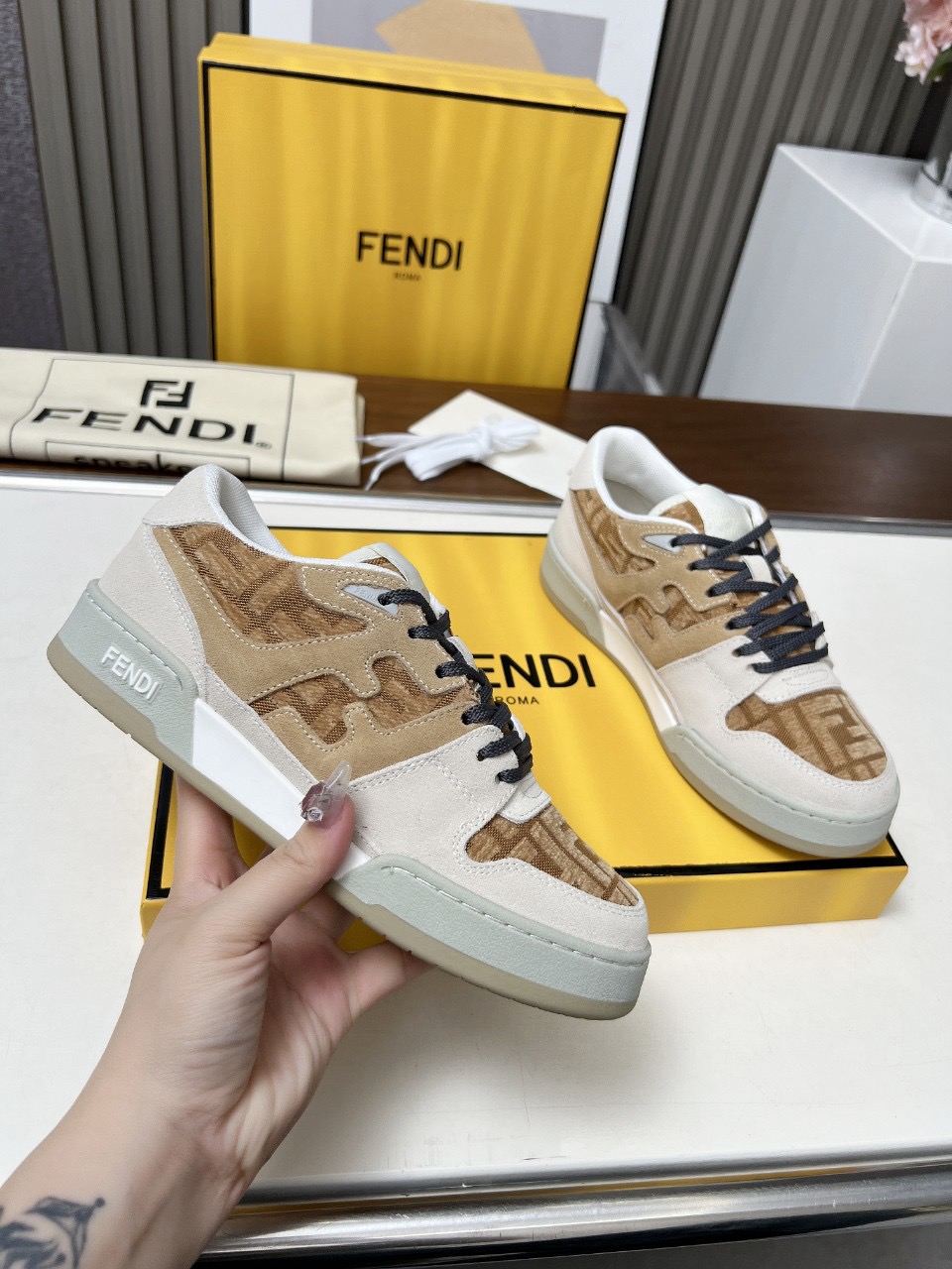Men Women F*endi Top Sneakers size 35-46