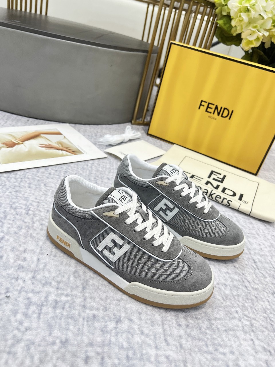 Men Women F*endi Top Sneakers size 35-46