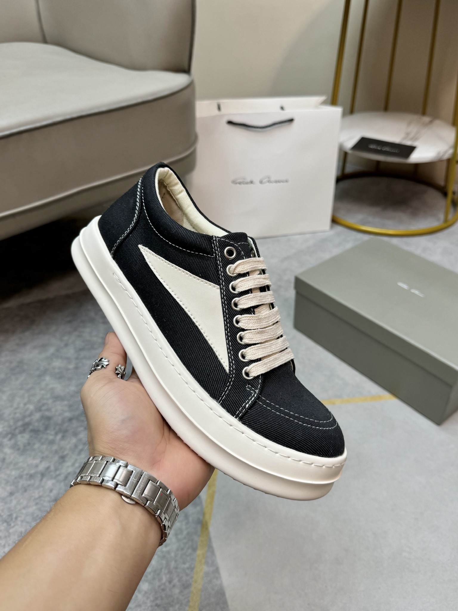 Men Women R*ICK OWENS Top SNEAKERS